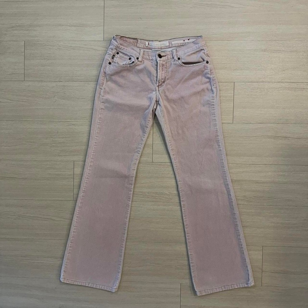Vintage Cavaricci Pink Corduroy Wide Leg Bootcut Jeans Women's Size 5 Y2K